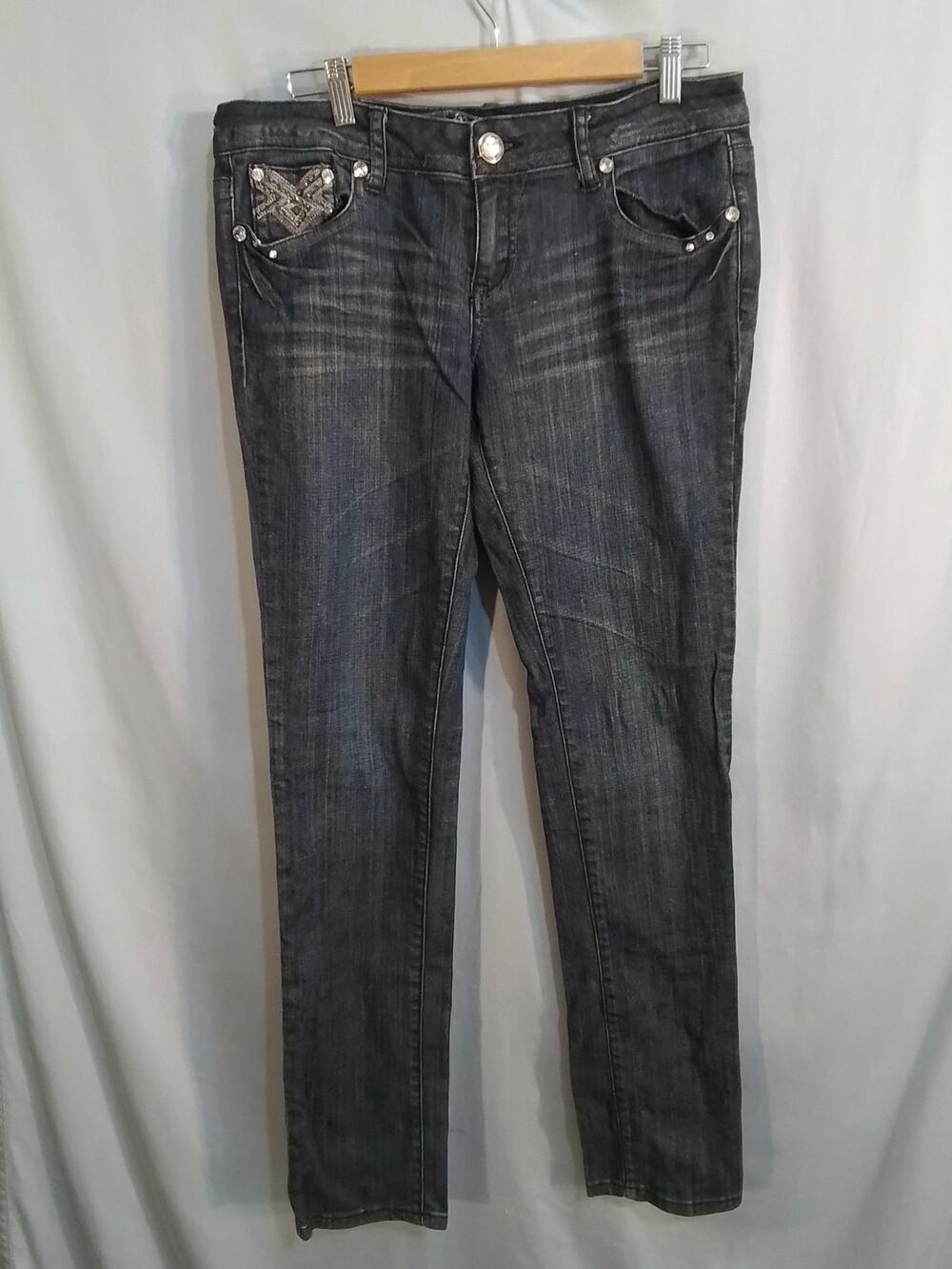 Grace in LA embellished blue jeans